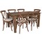 Flash Furniture Farm Table, 6 Chair Cushions Set, 60"x38" XA-FARM-19-GG - alternate 2